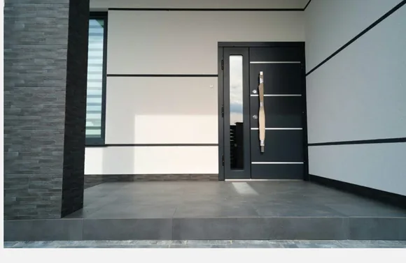 Modern entry door installation
