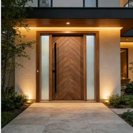 Premium wood entry door